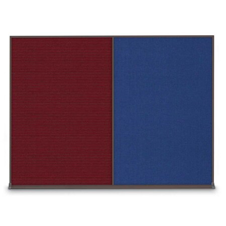 United Visual Products Double Door Radius Plus Corkboard, 60"X UV8004PLUS-BRONZE-PEARL